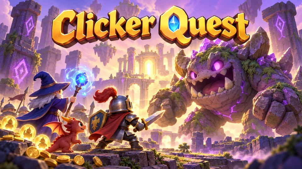 Clicker Quest fantasy monster and hero artwork
