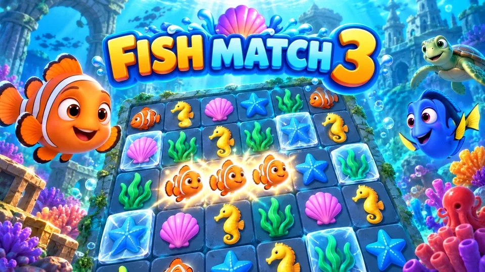Fish Match 3 game cover