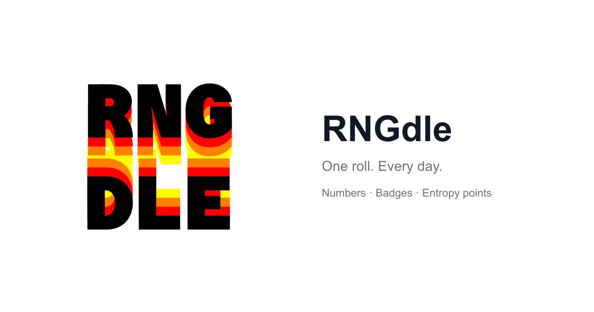 RNGdle landscape cover