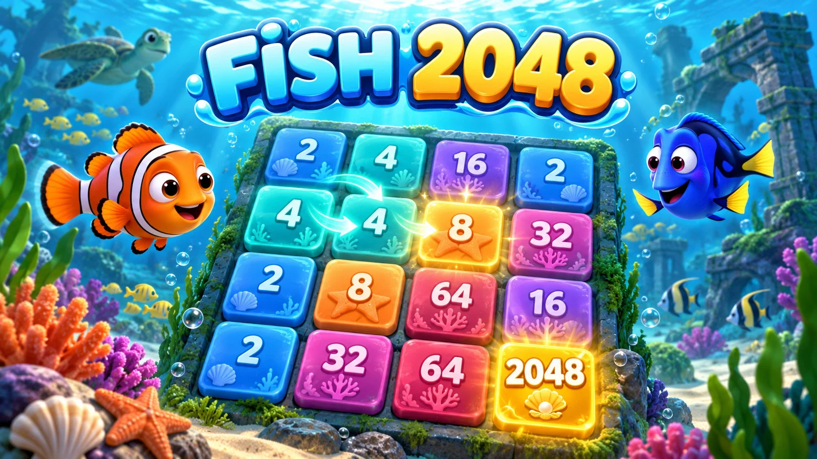 Fish 2048 landscape cover