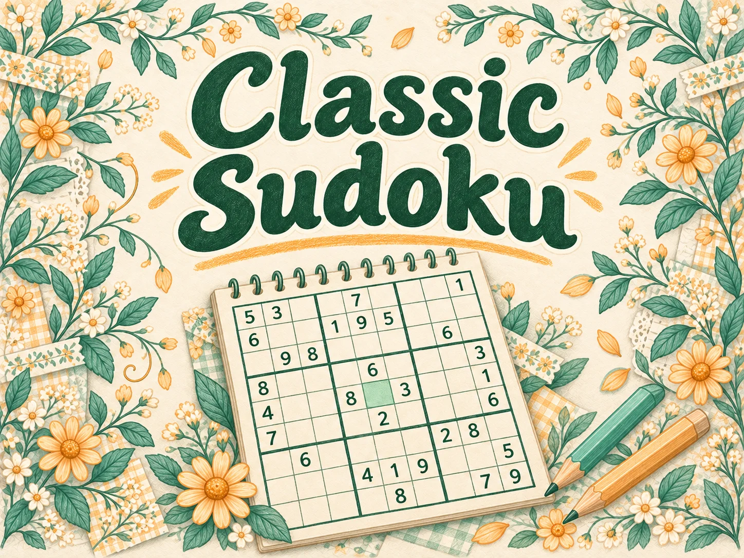 Classic Sudoku landscape cover