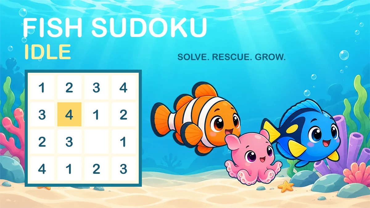 Fish Sudoku Idle landscape cover