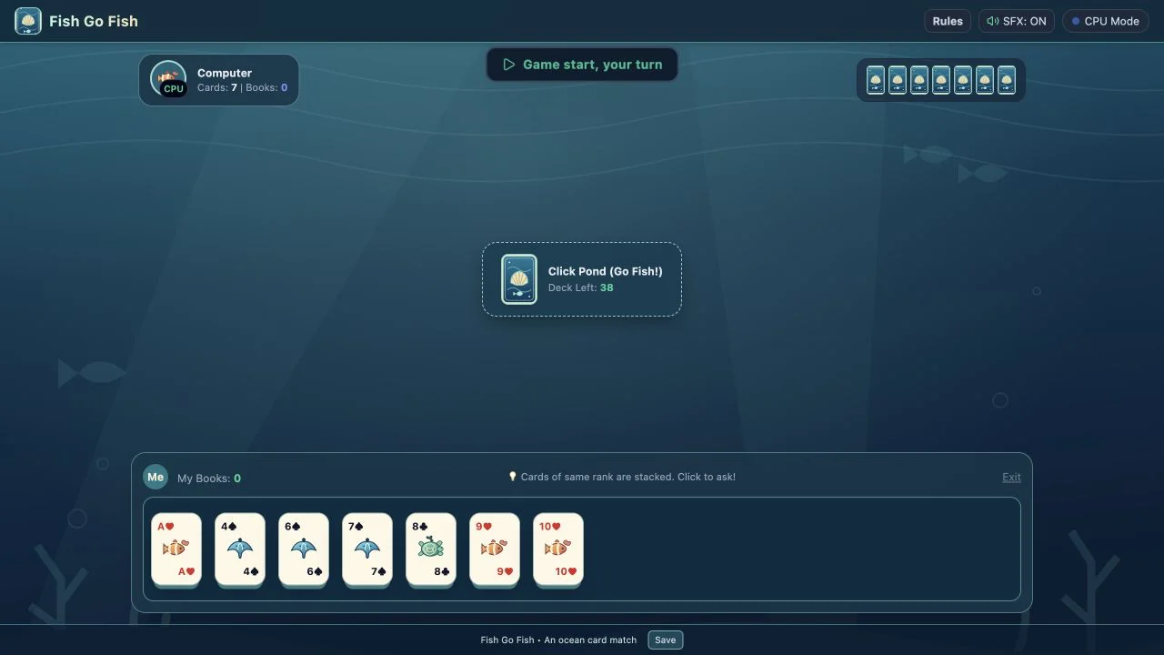 Fish Go Fish landscape cover