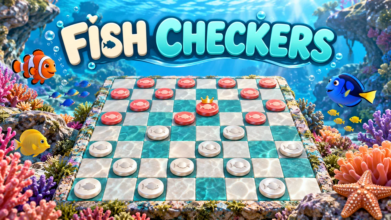 Fish Checkers landscape cover