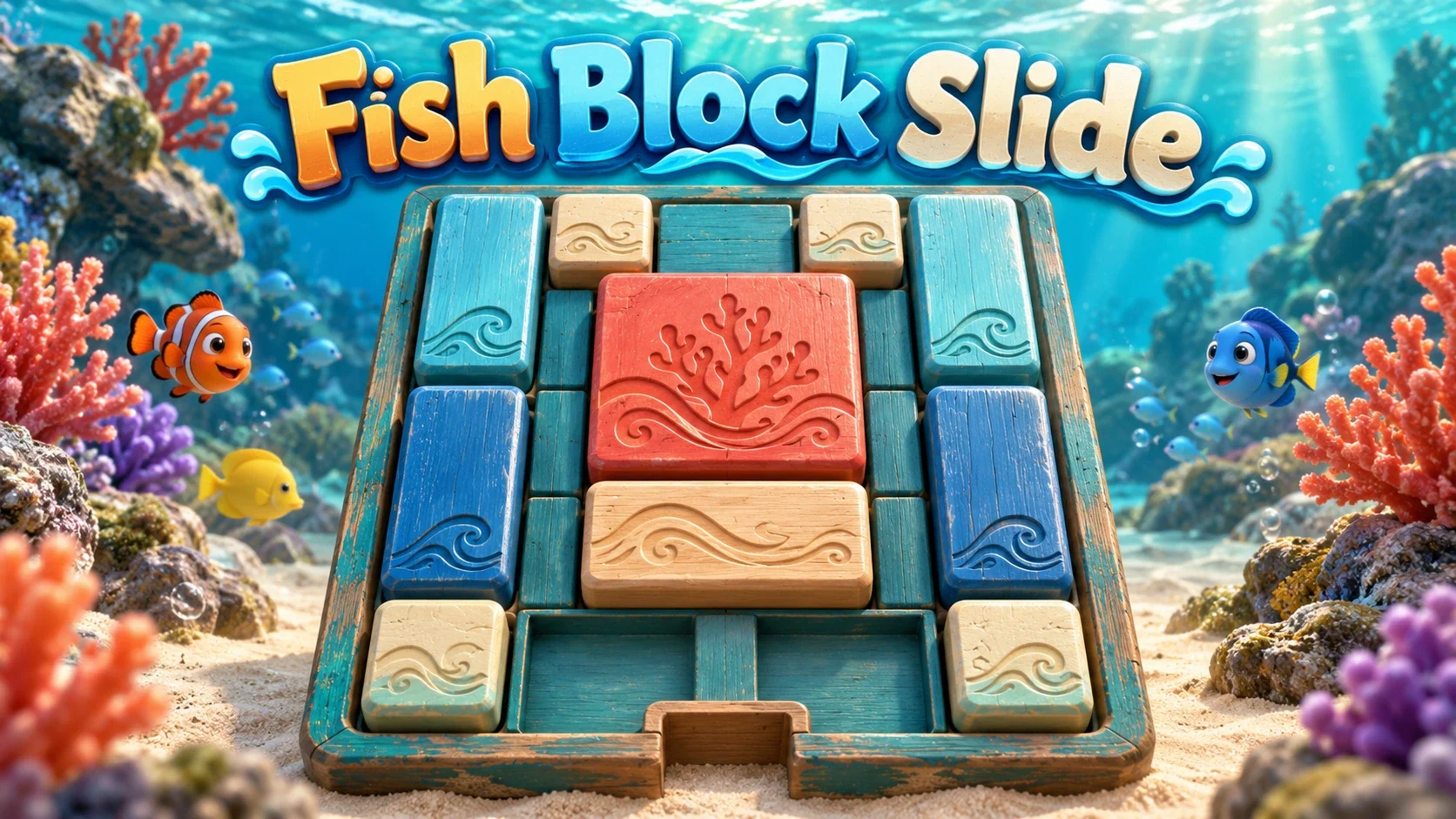 Fish Block Slide landscape cover
