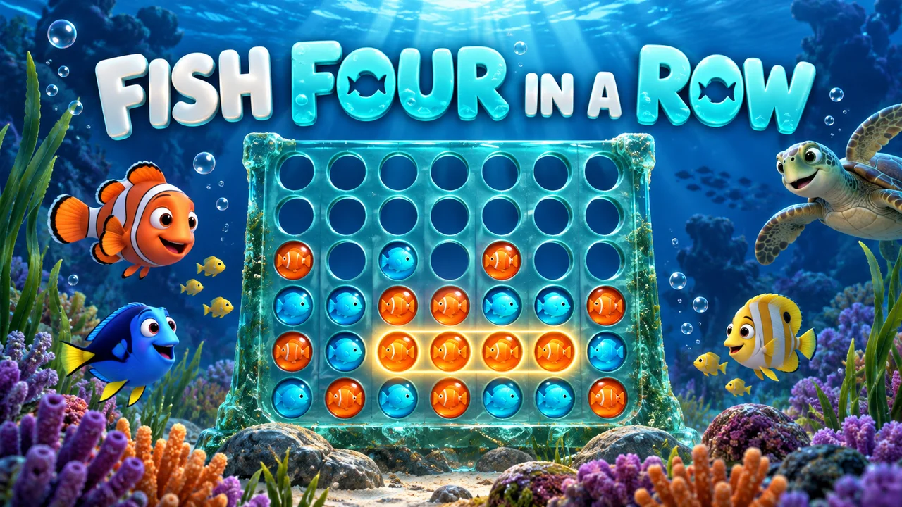 Fish Four in a Row landscape cover